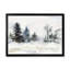 «Christmas Minimalistic Forest Landscape and Snow - Floater Frame, peinture sur toile»-59850599-59850600