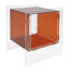Table de chevet 2 niveaux en acrylique avec tablette de rangement ouverte-188515696