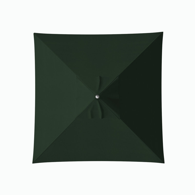 Parasol de marché carré 6 pi Manuell, Toile Sunbrella® vert forêt