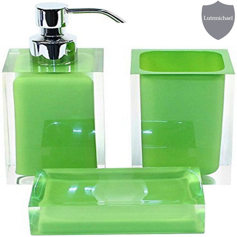 Ensemble d'accessoires de salle de bain 3 pièces Currahee, Vert