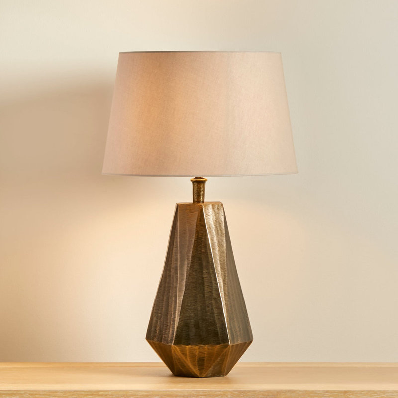 Allonzo Metal Table Lamp, Taupe