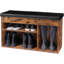 Banc de rangement rembourré en similicuir Colesha