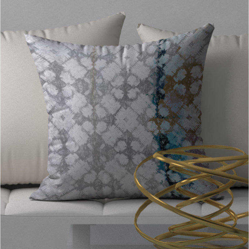 Housse de coussin décorative carrée et insert, 18 po x 18 po