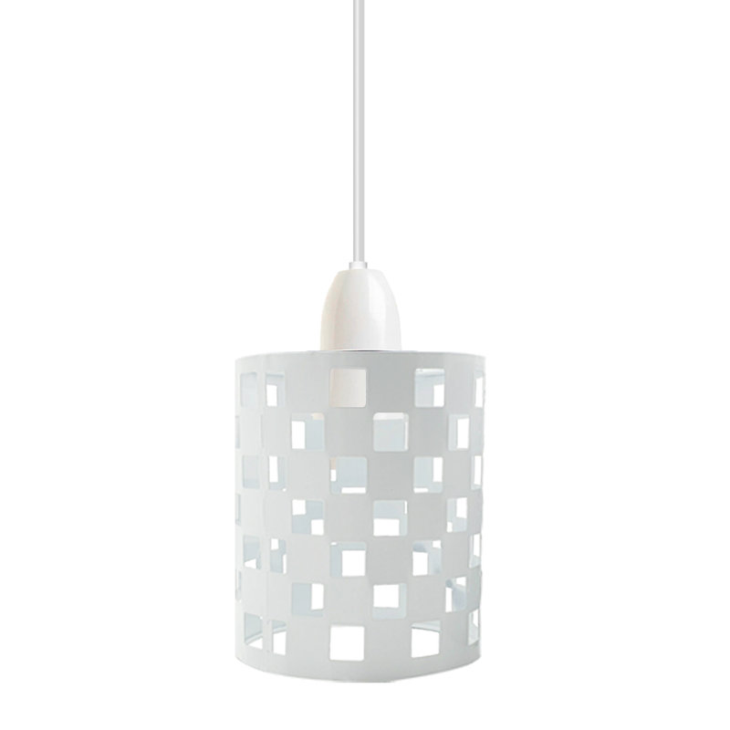 Antinique 13.5cm H Metal Drum Lamp Shade ( Screw On ), White