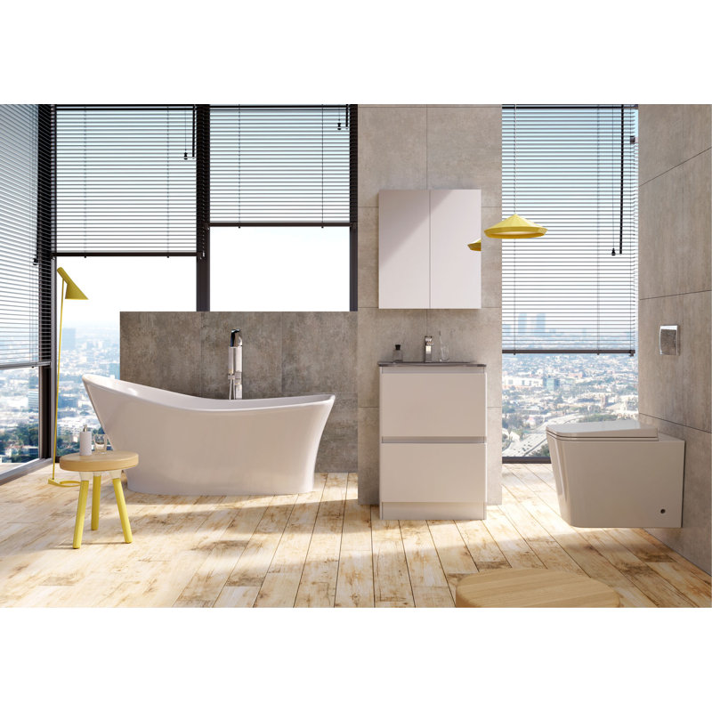 Aura 1750mm x 750mm Soaking Acrylic Bathtub