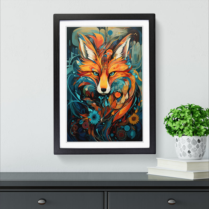 Single Picture Frame Print on Wood, 34cm H x 25cm W, Black Framed