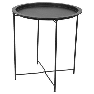 Harbour Housewares Round Steel Tray Table