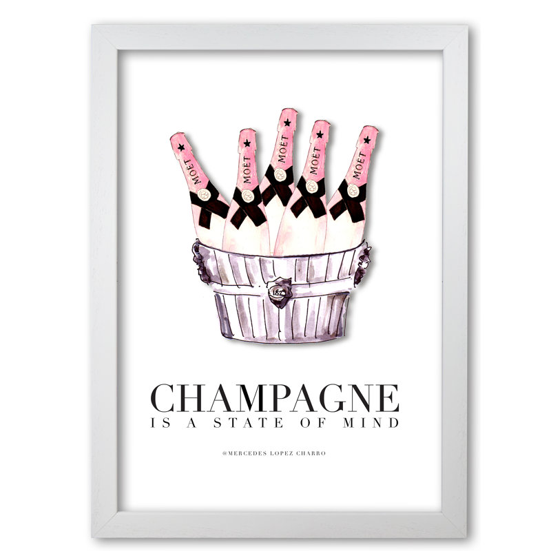 Moet Champagne Is A State Of Mind - Print, White Grain, 42 cm H x 29.7 cm W x 5 cm D