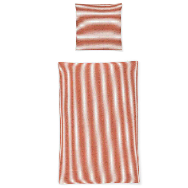 Cotton Modern Contemporary Duvet Cover Set, 155 x 200cm Duvet Cover + 1 Pillowcase (80 x 80), Orange
