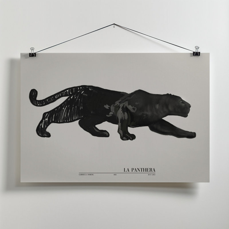 Wrapped Canvas Print, 81.28 cm H x 121.92 cm W, Black/Beige