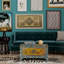 Nador Hand-Painted Brass Inlay Storage Trunk Coffee Table-1121909632