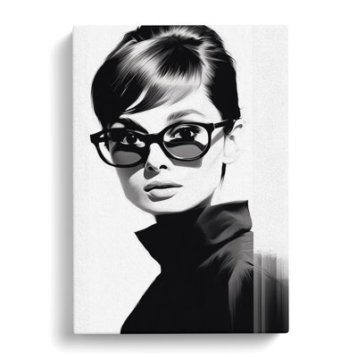 Audrey Hepburn Line - No Frame Print