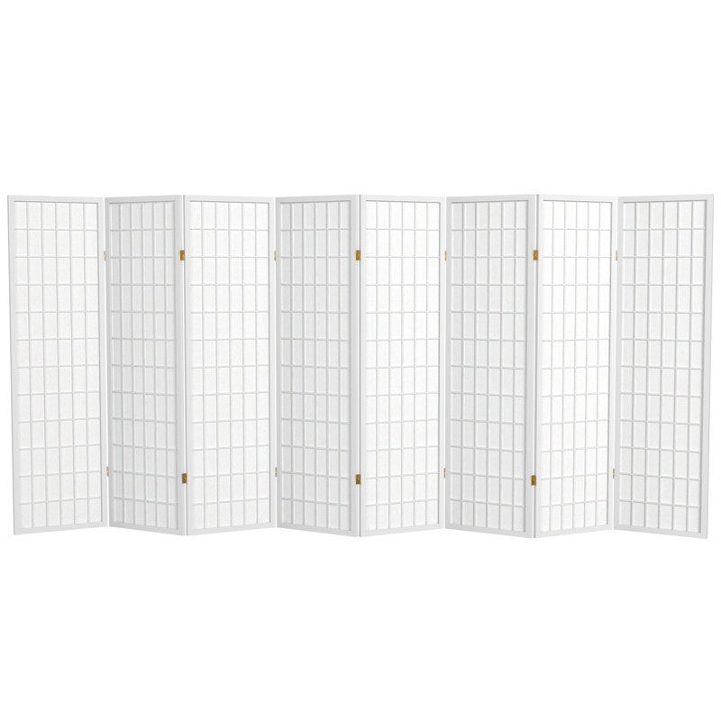 Paravent haut pliable 58,75 "Alex, Blanc, 5 panneaux