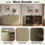 Buffet moderne cannelé avec tablettes réglables et poignées en métal-108189807