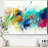 Turquoise Storey with Touches - Painting Print on Canvas-55633323-55633328