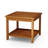 Sleek Eucalyptus 2-Shelf Outdoor Side Table