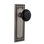Mission Plate with Black Porcelain Door Knob