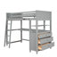 Lit mezzanine avec tiroirs et bureau Colden, bois de pin massif et panneau de fibres à densité moyenne-123857030