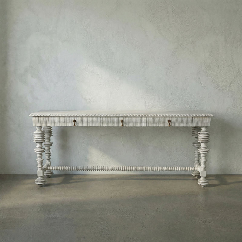 Portuguese 72.5'' W Solid Wood Console Table
