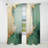 Gold And Green Paint Fusion II - Modern Curtain - Velvet Room Darkening - 1 panel-107826660