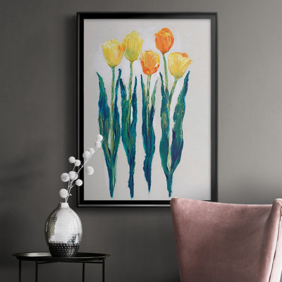 Tulipes dans une rangée II - impression d'un seul cadre photo