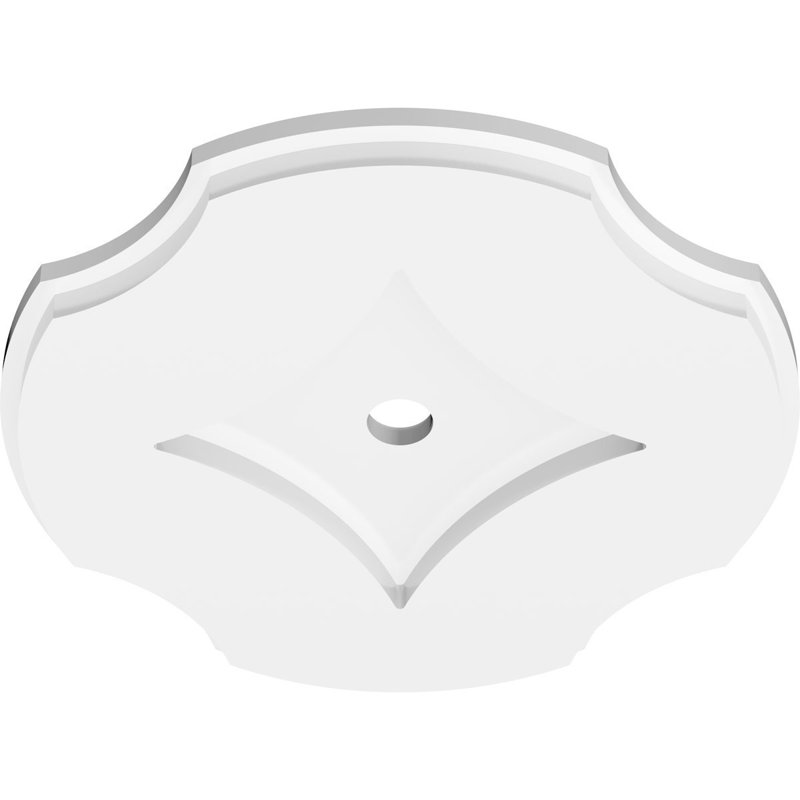Médaillon de plafond contemporain en PVC de qualité architecturale Percival 12 po x P 1 po x P 4 po x P 1 po