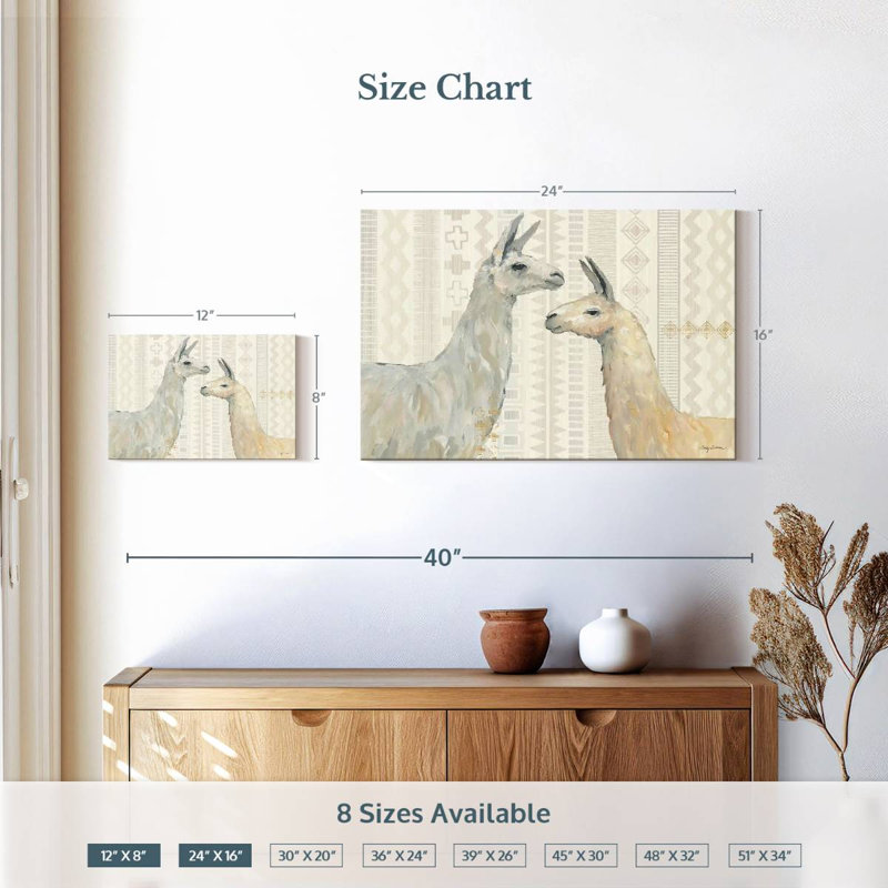 Brampt Llama Land I, 16" H x 24" W