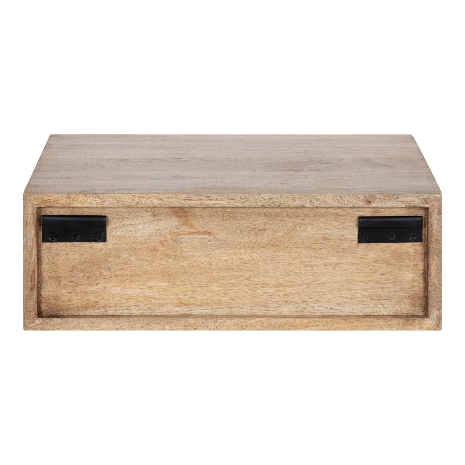 Geoffry Mango Floating Shelf with Drawer, Natural