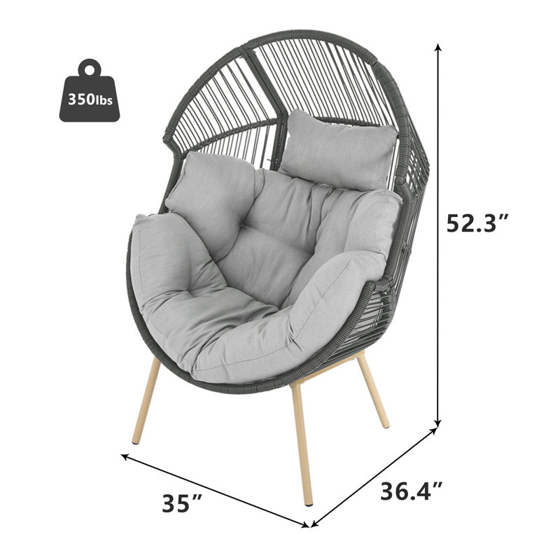 Baja Swing Chair Hammock with Cushion, Gray