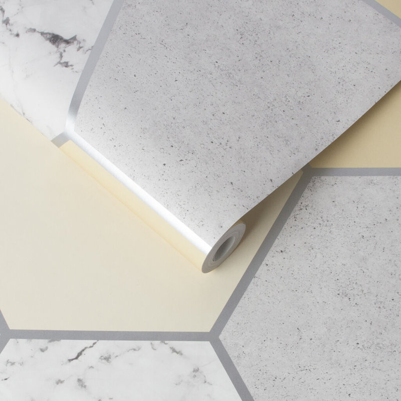Geometric Metallic Wallpaper Double Roll