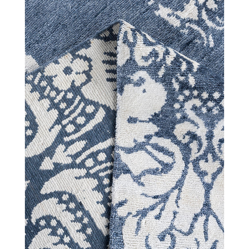 Overdyed One-of-a-Kind 9'1" x 11'10" Hand Knotted Area Rug