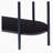Black Oval Sofa Table with Bottom Shelf