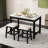 Modern Bar Dining Table Set With Storage Drawers And Padded Stools-105849870