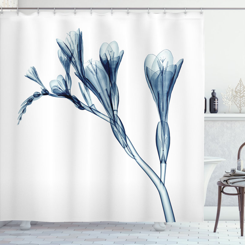 Shower Curtain with Hooks Included, 75" H x 69" W