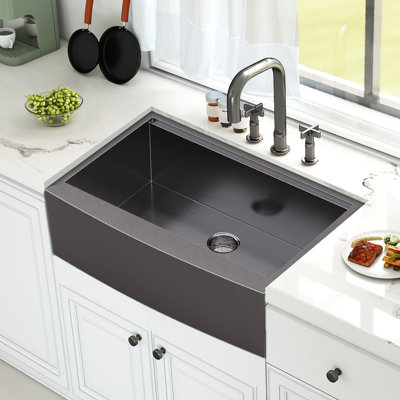 33" L x 22" W Undermount Workstation Kitchen Sink, 16-Gauge Stainless Steel Double Bowl Sink with Integrated Ledge and 5-Piece Accessory Kit