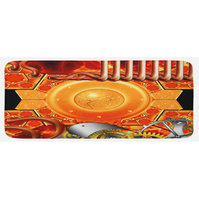 Modern & Contemporary Solid Color Polyester Kitchen Mat