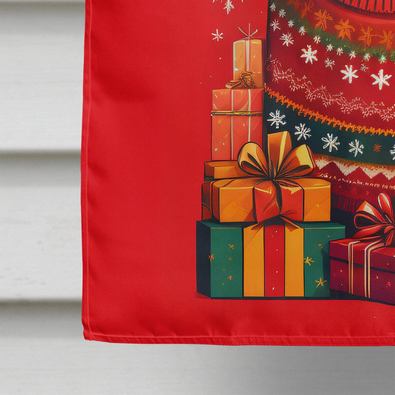 Drapeau de maison de Noël en polyester double face H 40 po x l 28 po