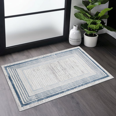 Tapis bleu / ivoire MARFI Collection