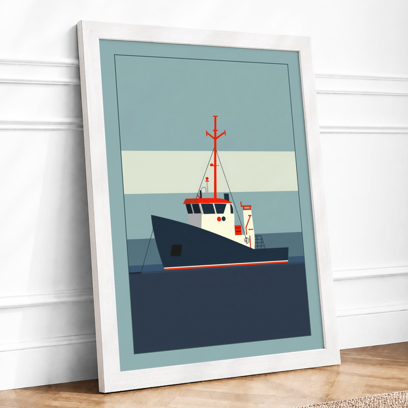 Vessel At Rest Coastal - Print, A4 - 29.7 x 21.0 cm, White