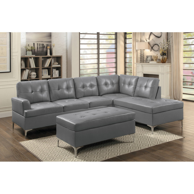 Canapé modulaire moderne 3 pièces avec méridienne RSF
