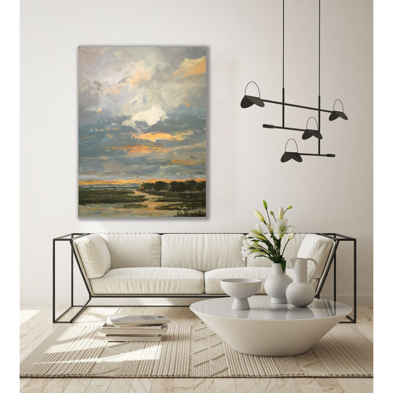 Abstract Print by John Beard, Black Framed Canvas, 24" H x 20" W x 1.75" D