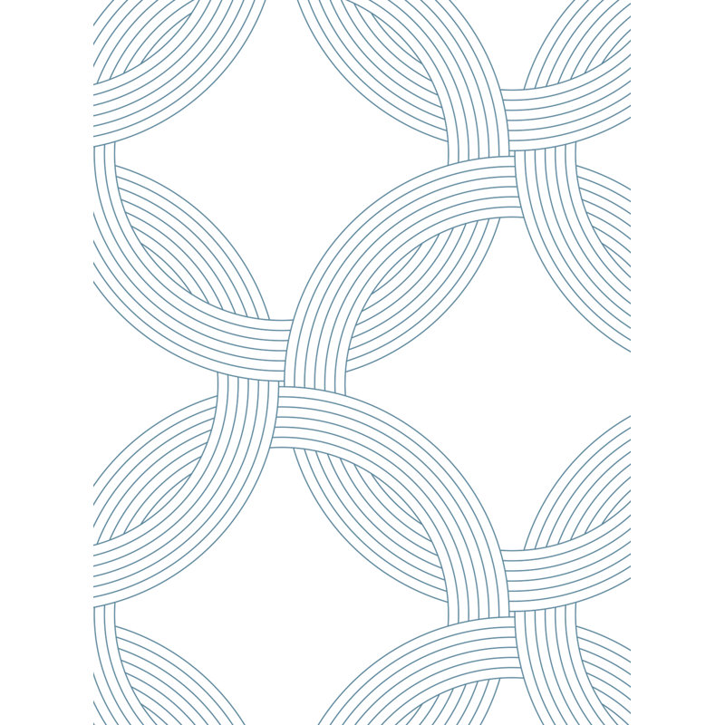 Panneau de papier peint adhésif Bette, Bleu, L 2 pi x L 18 pi