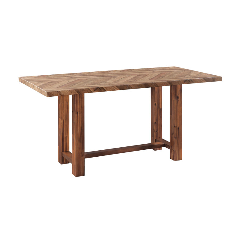Table de salle à manger Gilsea, H 35 po x L 71 po x P 35 po, Bois brun