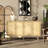 Mid-Century Modern Sideboard With Rattan Doors And Adjustable Shelves