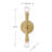 Waltner 2-Light Wall Sconce in Brass-641766698