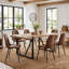 Chaises de salle à manger rembourrées Mekail de style moderne du milieu du siècle avec pieds en métal (ensemble de 6)-1325346515-1325346543-1335097558