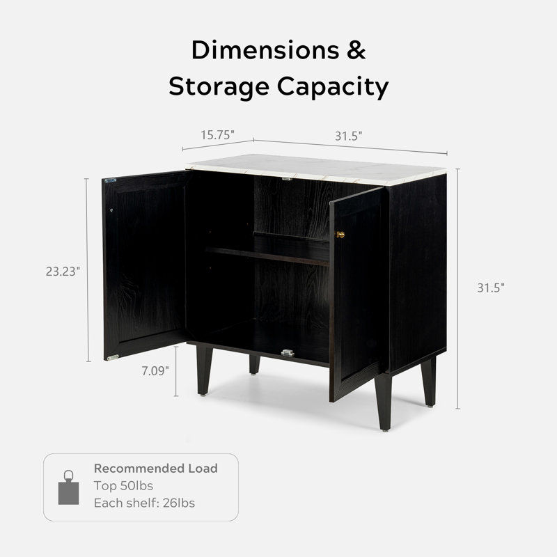 Buffet, ensemble de 3 buffets, Noir, noir, noir, noir