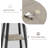 Industrial Round Dining Table, 47 Inch Round Kitchen Table for 4, Dinner Table with Wooden Top and Metal Base for Dining Room, Living Room-1736043001