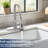 Brushed Nickel Kitchen Faucets With 4 , Pull Down Locking Buckle, Scratch And Rust-, For Rv Bar Sinks, 1.8Gpm Flow, 360 Rotatable, Straightforward Installation Procedure Faucet & 4 Spraying Modes,