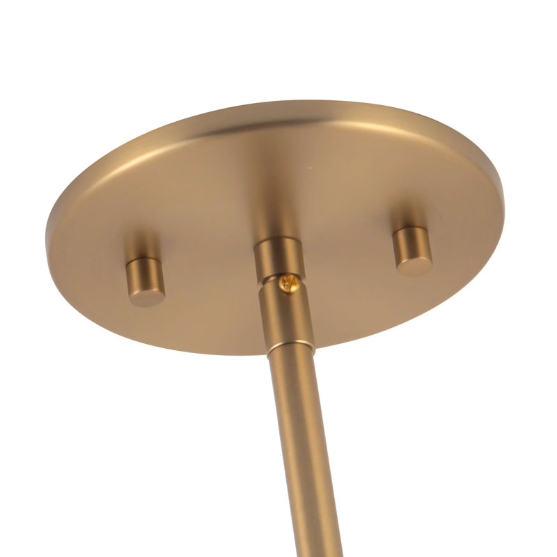 Bolla 17-in Gold dimmable LED Chandelier, Brushed Gold
